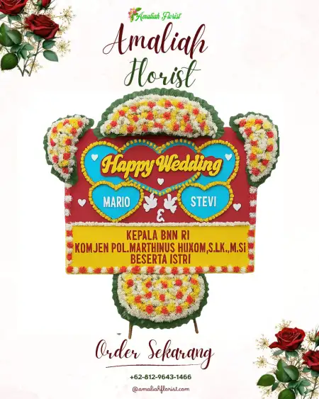 Papan Bunga Pernikahan Pegagan